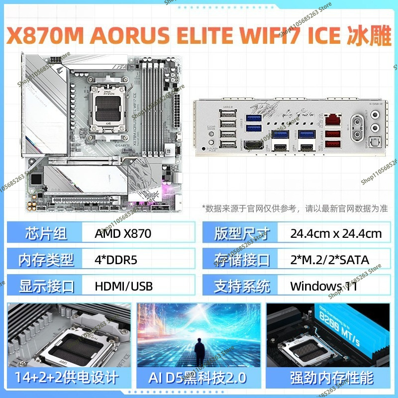 Материнская плата AM5 ATX Whit – обзор и цена X870E Atx Motherboard
